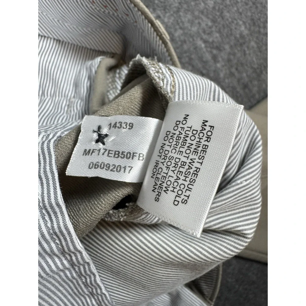 Peter Millar Crown Sport Men's Pants 36x32 Khaki Beige Flat Front Performance